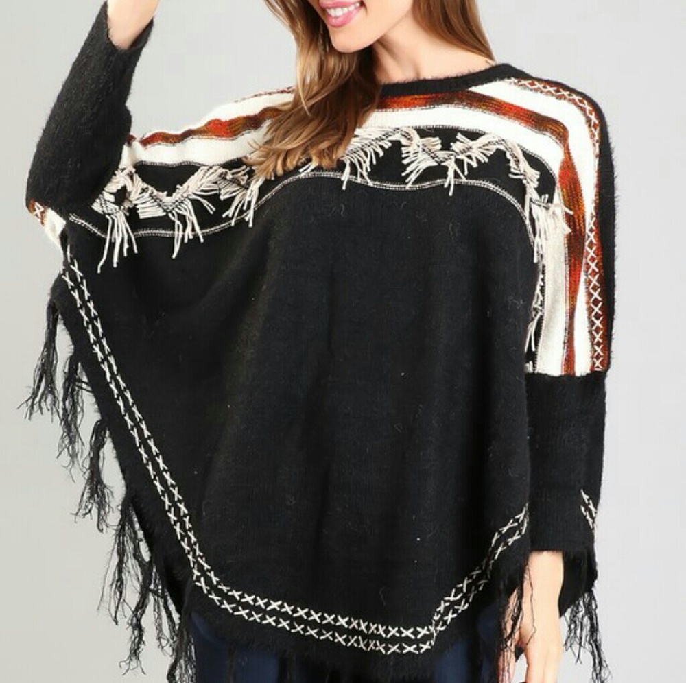 Fringe Stitch Poncho